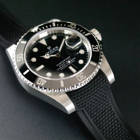 rolex straps submariner date rubber|Rolex 20mm rubber strap.